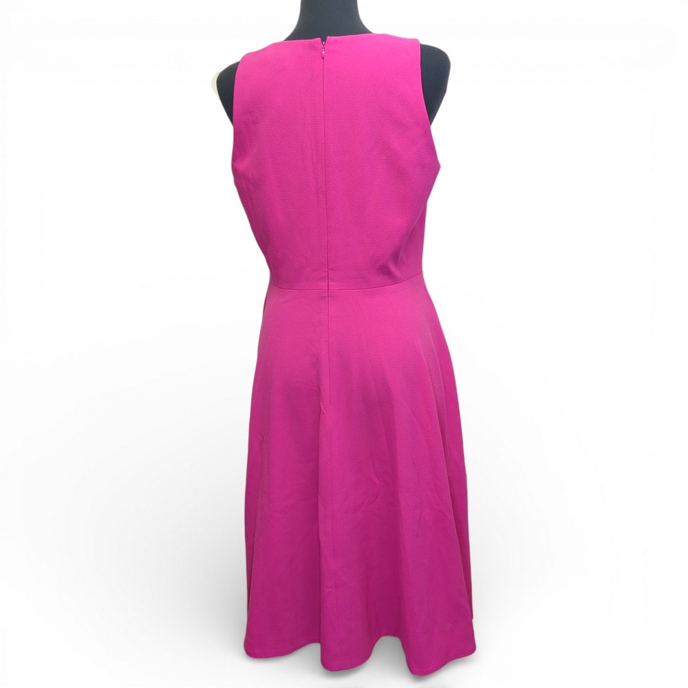 Dress the Population Catalina V Neck Fit and Flair Dress XL Bright Fuschia Party - Picture 3 of 9